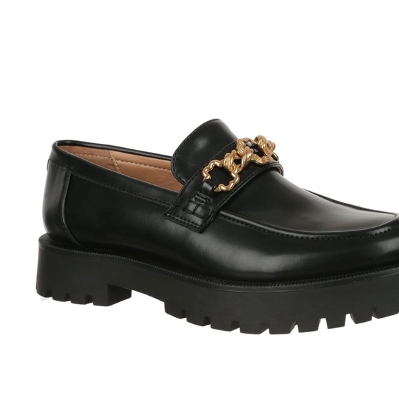 Women’s loafer Sam and Libby shoes Rylan lug sole loafer black size 9 1/2 NWT - Picture 1 of 16
